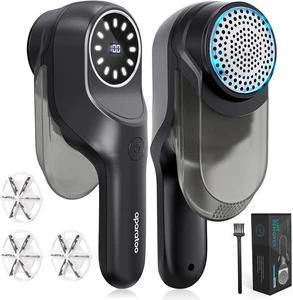 Afeitadora de tela, removedor de pelusa, afeitadora de pelusa con 2 velocidades 3 cuchillas reemplazables,... - Imagen 1 de 7