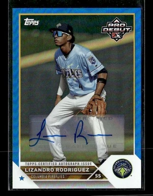 2023 Topps Pro Debut #PD-92 Lizandro Rodriguez Auto Blue #/150 - Image 1 of 2