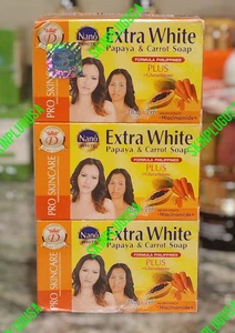 3 Stück Neue Formel Nano Extra Natürliche Papaya & Karotten Seife + Niacinamid - Bild 1 von 3