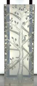 Vintage Acryl Plexiglas Baum Skulptur 3D umgekehrt geschnitzt 4 Seiten 8"x3"x1,5" - Bild 1 von 10