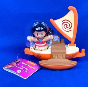 MOANA in CANOE on WHEELS - Little People Figur - DISNEY PRINCESS FLOAT 2024 Neu mit Etikett - Bild 1 von 7