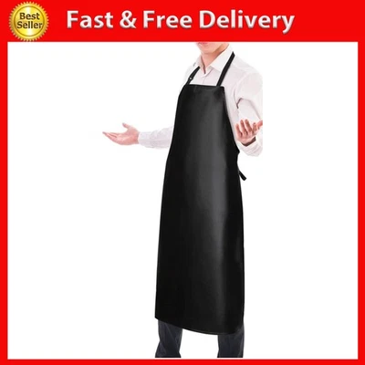 Gotega Waterproof Rubber Vinyl Apron 40 Inch Heavy Duty Chemical Work Apron Dura - Image 1 of 4