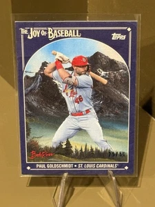 2023 Topps X Bob Ross La alegría del béisbol - Paul Goldschmidt #54 azul/50 - Imagen 1 de 2