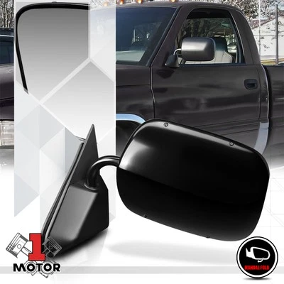 [L o R] Espejo retrovisor lateral de ajuste manual negro de 1 pieza para camioneta/blazer Chevy CK 73-96 Foto 1 de 4