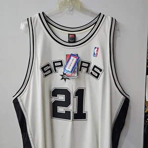 Vintage Nike Authentic Jersey NBA Tim Duncan #21 San Antonio Spurs sz.56 NWT - Picture 1 of 6