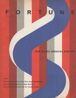 Fortune magazine January 1970 Our Ailing Medical System, Leon Hess, Hedge Funds - Image 1 of 2