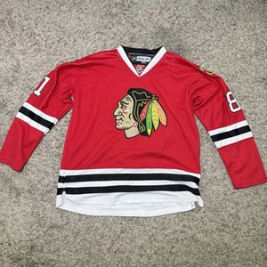 Red Reebok CCM Chicago Blackhawks Marian Hossa Jersey 81 Men's Size Medium - Picture 1 of 8