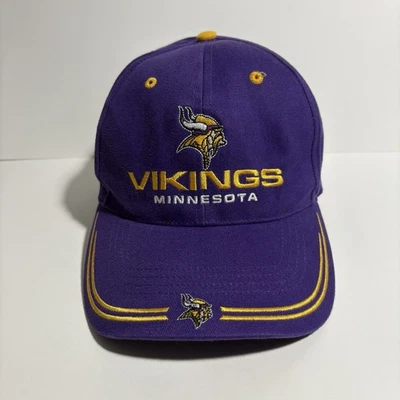 Minnesota Vikings Embroidered Logo Purple Hat Adjustable Strap-back Cap NFL - Image 1 of 4