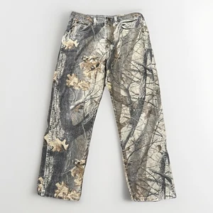 Pantalones de mezclilla Wrangler para hombre 32x28 camuflaje equipo profesional realtree maderas duras camuflaje al aire libre - Imagen 1 de 8