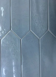 3x12 Modena Collection blau glasierte Keramikfliese Spritzschutz Dekor Wand Bad  - Bild 1 von 8