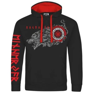 Suéter con capucha para hombre Tyr Fenriswolf Odín muerte Valhalla hundimiento vikingo - Imagen 1 de 3