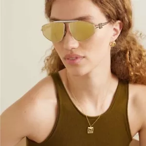Gafas de sol Loewe doradas anagrama aviador marcos de metal tonos - Imagen 1 de 16