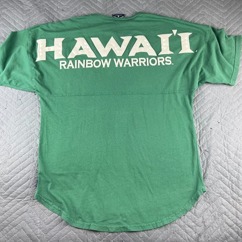 Hawaii Rainbow Warriors Shirt Womens Medium Football Spirit Jersey Oversize NWOT Cover