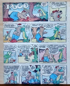 Pogo by Walt Kelly - large full tab page Sunday color comic - March 3, 1957 - Picture 1 of 1