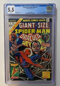 Giant Size Spider-Man and Dracula #1 July 1974 Marvel Comic CGC 5.5 Human Torch - Picture 1 of 4