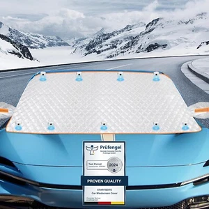 Car Windshield Cover for Ice, Snow, Frost, Dust Protective Winter Cover Magnetic - Picture 1 of 8