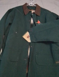 Woolrich Barn Jacket Mens XL Button Out Liner Green Winter Coat Made in USA NWT - Picture 1 of 14