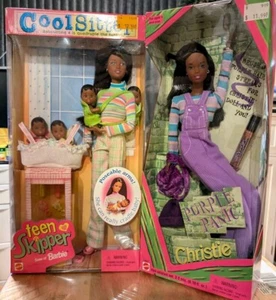 Cooles Sitter Teen Skipper Puppenset & lila Panik Christie Puppe - Bild 1 von 4