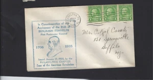 USA- 1935-FDC-FRANKLIN-1 C GREEN-F-#127 - Picture 1 of 2