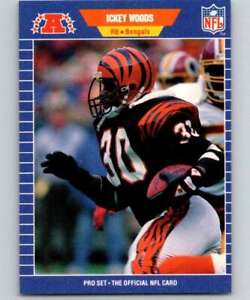 1989 Pro Set #70 Ickey Woods RC Rookie Cincinnati Bengals Football Card ID:29415