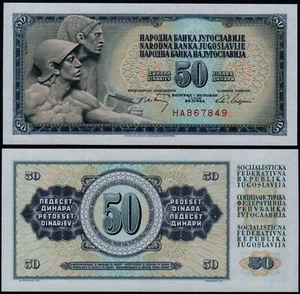 YUGOSLAVIA 50 DINARA (P83b) 1968 UNC - Picture 1 of 1