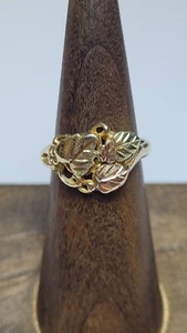 Vintage Landstrom's Black Hills Gold 10K Rose Green & Yellow Gold Ring Size 5.5 - Picture 1 of 6