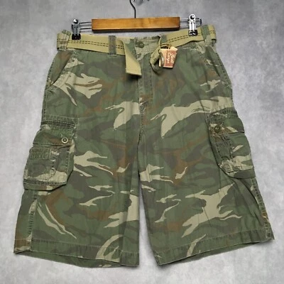 Pantalones Cortos Carga Arizona Para Hombres Camuflados Talla 29 (16 Husky Boys) Cinturón Selva Camuflaje Foto 1 de 4