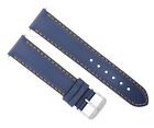 20Mm Smooth Leather Watch Strap Band For Tissot Prc200 1853 Watch Blue Os