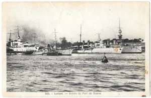 Lorient (56) Entrée du port de Guerre Morbilhan Bretagne CPA Animée écrite - Picture 1 of 2