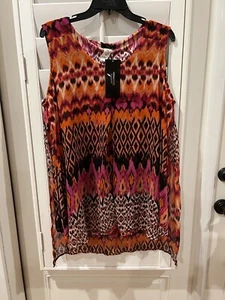 Vera Rose Maternity ~ Sleeveless Top Blouse ~ Fun But Elegant ~ XL - Picture 1 of 3
