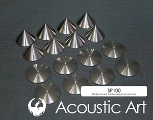 Acoustic Art SP100 - Set 8 punte diffusori coniche acciaio inox, spikes - Bild 1 von 7