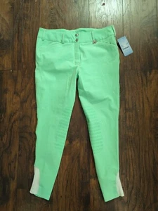 Tuff Rider Women's Neon Green Horse Riding Pants Size 32 - Picture 1 of 2
