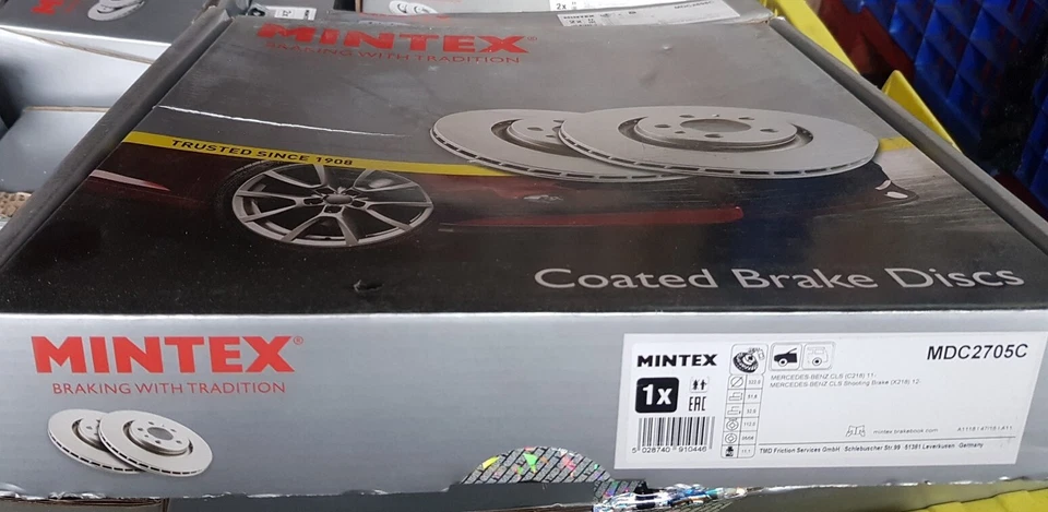 Disco de freno delantero único L/R para MERCEDES-BENZ CLS Mintex MDC2705C Foto 1 de 1