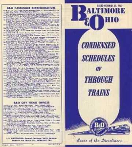 B&O Passenger Timetable 1957 FREE SHIP - Imagen 1 de 1