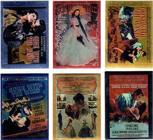 GONE WITH THE WIND RARE CHROMIUM CHASE CARD SET (6) 1995 ISSUE LOOK + BONUS NEW - Picture 1 of 9