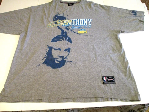 Denver Nuggets Carmelo Anthony Signature Series Tee Shirt UNK Men's 2XL Gray NEW Cover