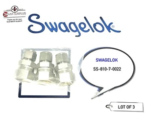 Qty:3 New, Swagelok SS-810-7-0022 Coupling Fitting 366A2358P002 Connector Tube - Picture 1 of 1