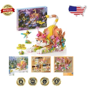 Engaging Cat Flower Building Toy - 1038 Pieces for Creative Play at Any Age - Picture 1 of 9