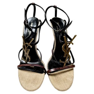 Saint Laurent Cassandra strappy Heeled Sandals–40.5 - Picture 1 of 8