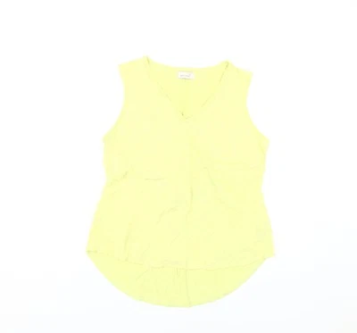 Marks and Spencer Women's Yellow Tank Top, Size 14 — 第 1/4 张图片