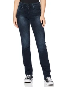 G-Star Damen Jeans Noxer Straight worn in eve destroyed Dunkelblau W26 L28 - Picture 1 of 4