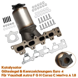Manifold Catalytic Converter For Vauxhall Astra F G H Corsa C Meriva A 1.8 U8 - Picture 1 of 14