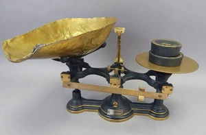 Antigua escala de equilibrio Henry Troemner 8 libras nº 10/2 hierro fundido tienda general - Imagen 1 de 5