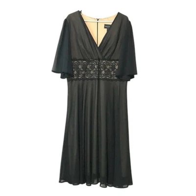 NEW Connected Women's 18W Black Flowy Cocktail Party Special Occasion Plus Dress - Image 1 of 4