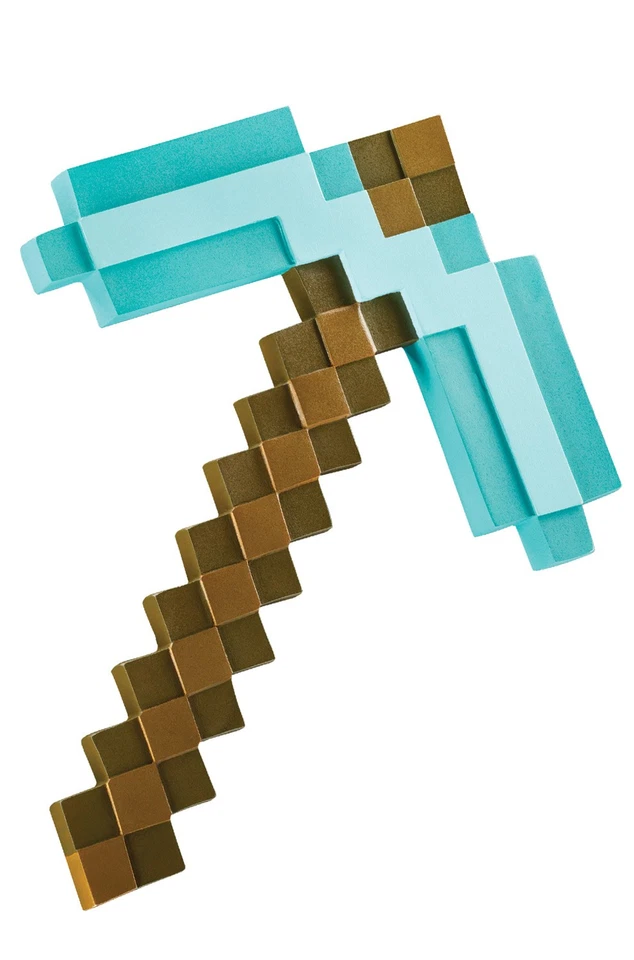 Minecraft Deluxe Diamond Pickaxe Weapon Plastic Costume Accessory Disguise