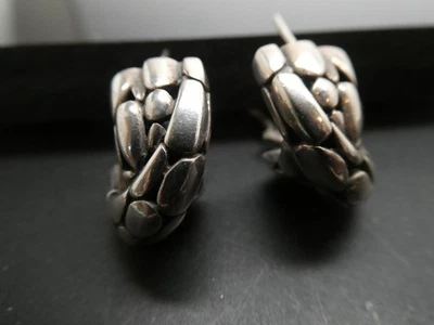 Pendientes cruzados Omega Huggie John HARDY KALI guijarro esterlina 925 Foto 1 de 4