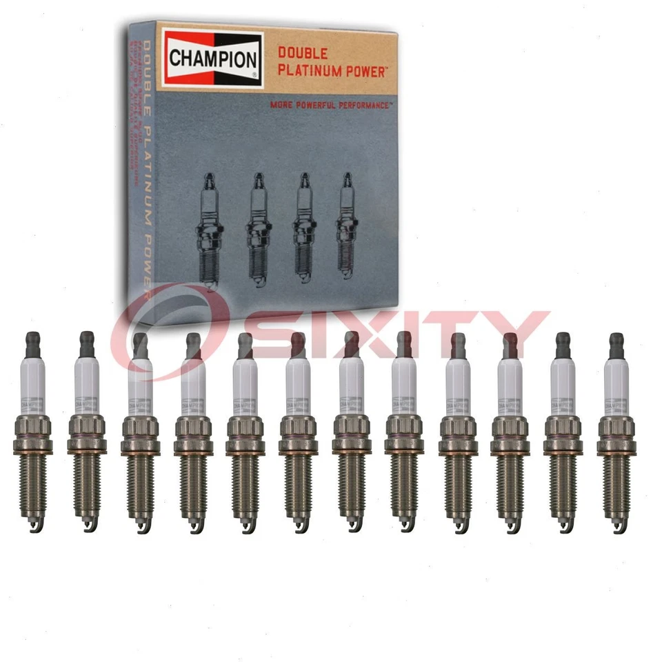 12 pc Champion Double Platinum Spark Plugs for 2010-2018 Rolls-Royce Ghost cl - Image 1 of 4