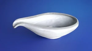 Vintage White Francoma Asymmetrical Freeform Bowl #214, 11-1/2" Long - Picture 1 of 15