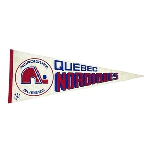 Vintage 1970s Quebec Nordiques Full Size Pennant WHA Logo NHL Hockey EUC - Picture 1 of 6