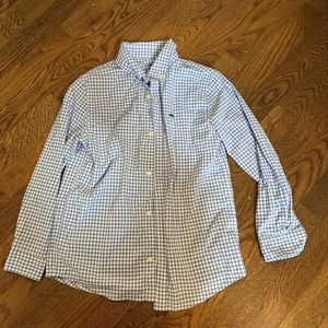 Vineyard Vines Boys Performance Dress Shirt Blue Check Size 7 - Picture 1 of 2
